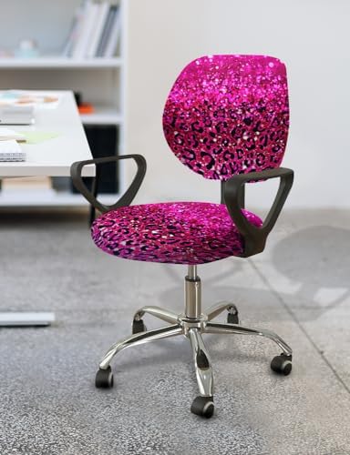 WIRESTER Hot Pink Glitter Office Chair Slipcover