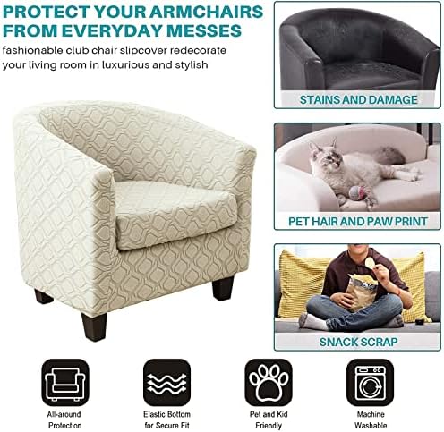 NILUOH 2 Piece Club Chair Slipcover Set for Bar Counter Living Room