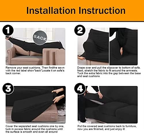 NILUOH 2-Piece Stretch Armchair Slipcover with Cushion Cover