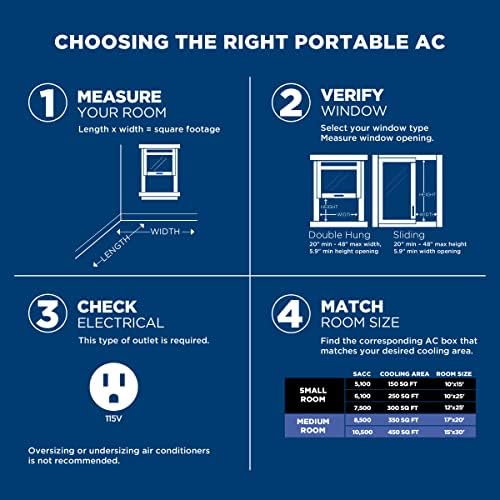 GE 5100 BTU Portable Air Conditioner for Small Rooms