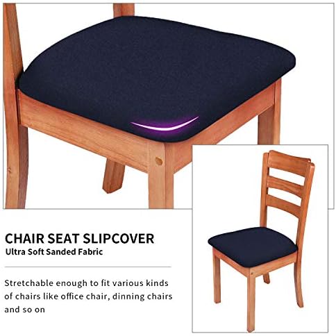 Gute Chair Seat Covers Stretchable 4 Pc Navy Blue