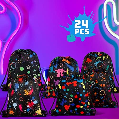Marsui 24 Pcs Glowing Drawstring Bags for Party Favors