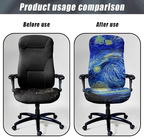 Talayituse Starry Night Stretch Chair Cover for Office and Home