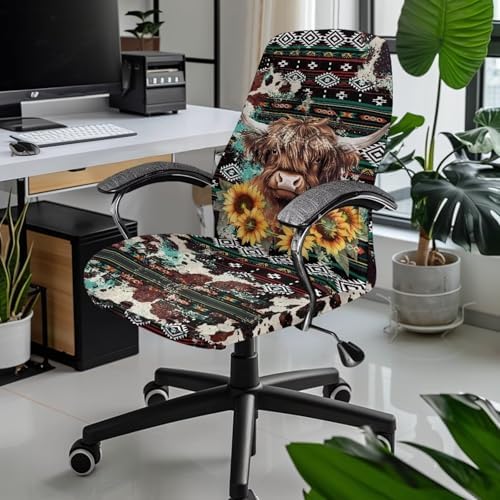 Garucesta Aztec Sunflower Office Chair Cover