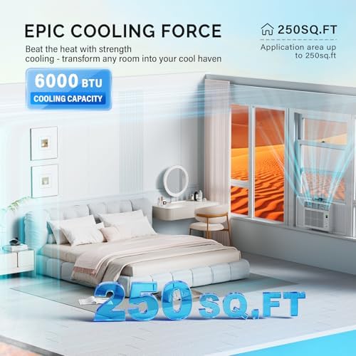 ROVSUN 6000 BTU Window AC with Remote and Timer