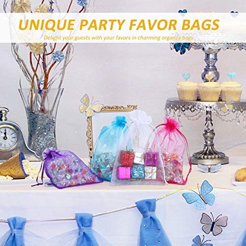 100PCS 4x6 Inch Organza Drawstring Gift Bags for Wedding Favors
