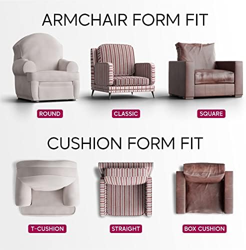PAULATO BY GAICO Chair Cover - Stretch Fit - Soft Microfiber - Light Grey