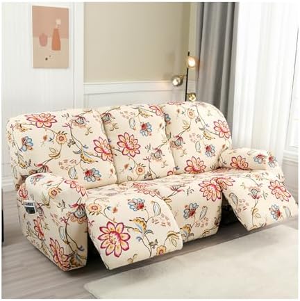 Stretch Recliner Cover with Armrests and Pocket
