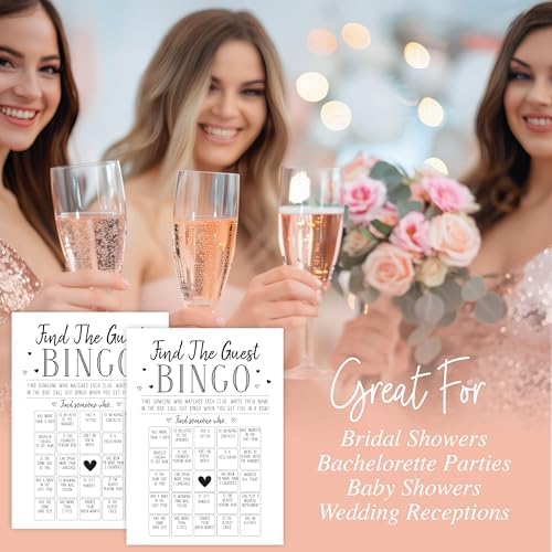 Find The Guest Bingo Game for Events - 50 Cards Included
