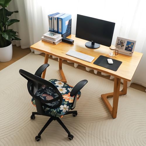 FORCHEER Velvet Floral Office Chair Seat Cover