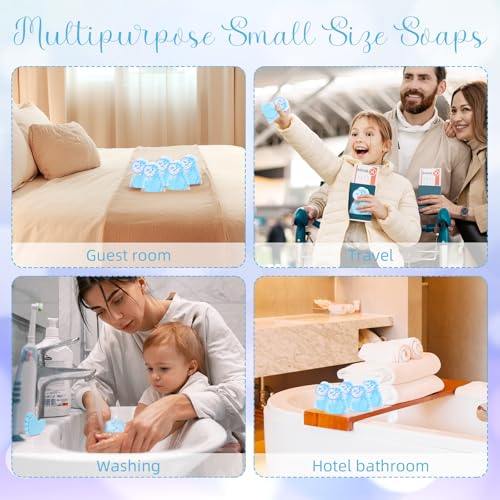 30 Sets Baby Shower Favors Refreshing Feet Soap with Blue Packaging