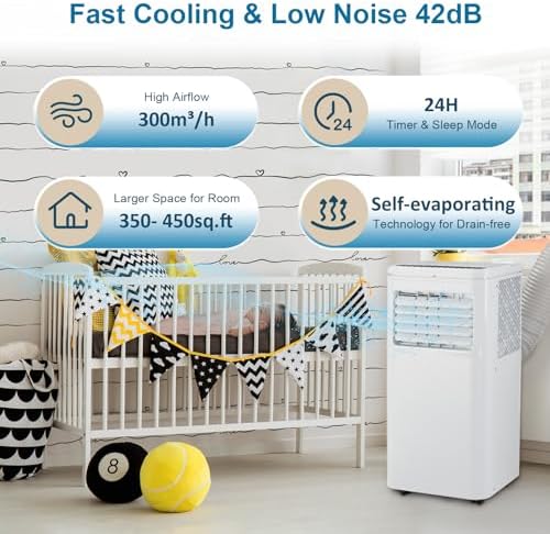 Garvee 10000 BTU Portable AC 3 in 1 with LCD Remote