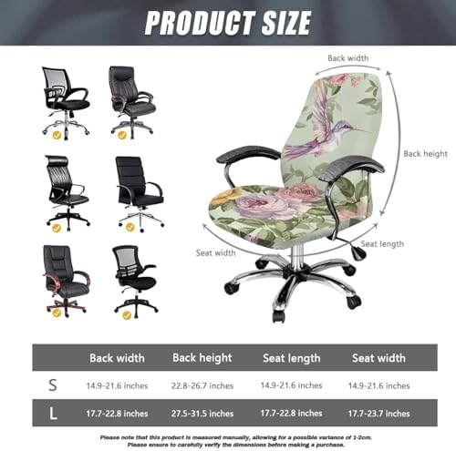 Hummingbird Office Chair Cover Washable Stretchable