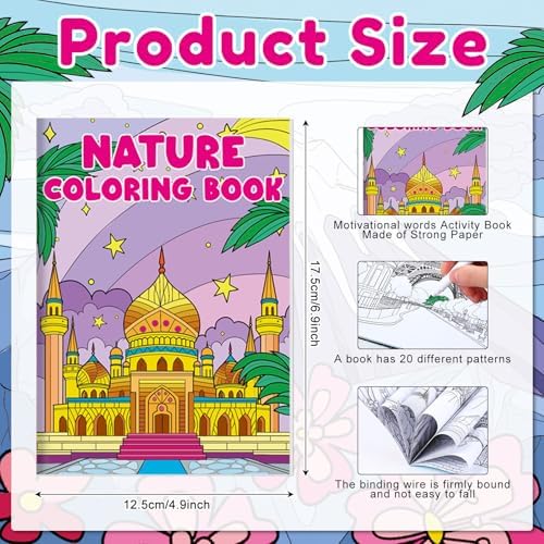 72 Pcs Landscape Coloring Book for Adults
