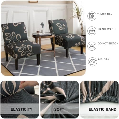HAOYONG Armless Accent Chair Cover for Living Room