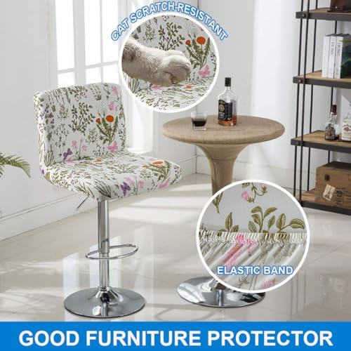 Levoberg Bar Stool Set of 2 with Slipcovers