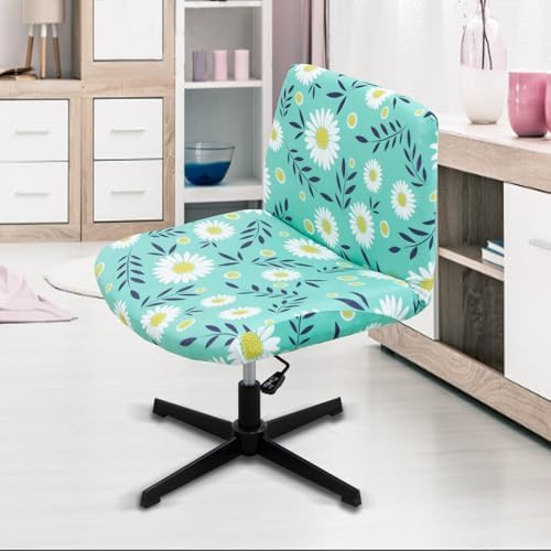 Acoolser Armless Office Chair Cover Criss Cross Slipcover