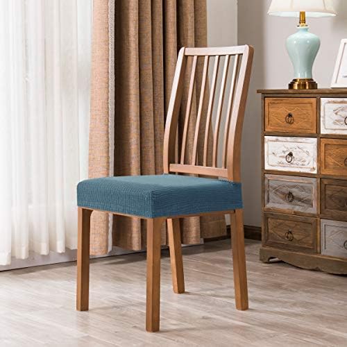 DyFun Jacquard Chair Seat Covers 2 Pcs Smoky Blue
