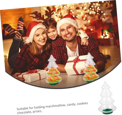 Cabilock Transparent Christmas Tree Candy Jar