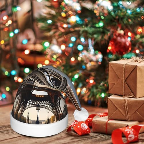 Cityscape Paris Eiffel Tower Christmas Hat with LED Lights