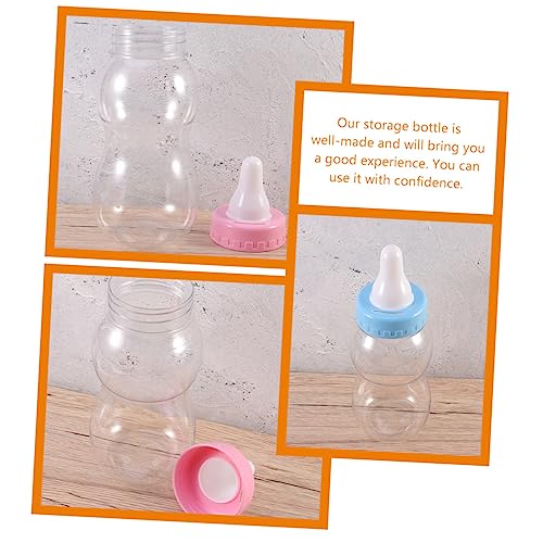 HEALLILY 2pcs Plastic Candy Storage Bottles with Coin Holder