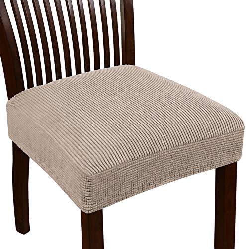 Turquoize Stretch Dining Chair Covers Set of 4 Khaki