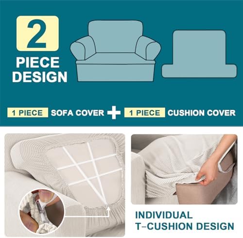 Turquoize T Cushion Chair Slipcover for Living Room