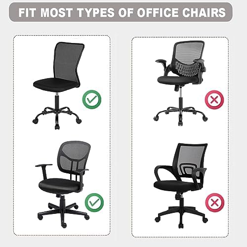 Deisy Dee Computer Office Chair Covers Yellow Stretch Rotating Slipcovers