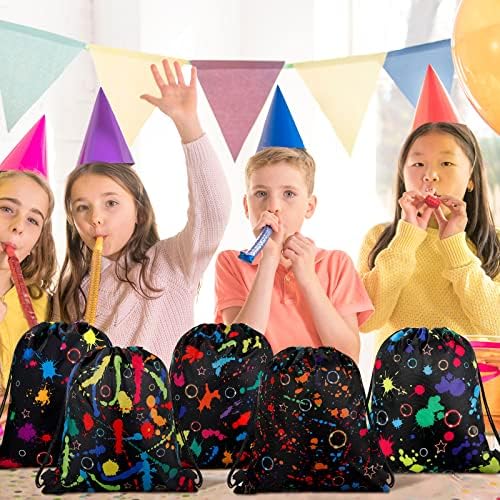 Marsui 24 Pcs Glowing Drawstring Bags for Party Favors