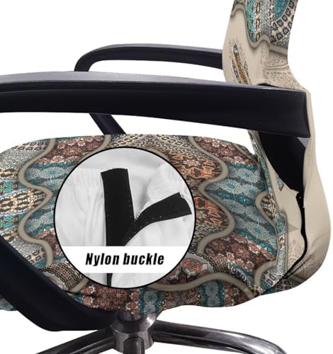 Boho Mandala Dog Paw Office Chair Covers Universal Fit