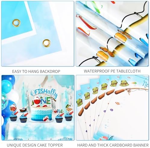 Fayoo One First Birthday Fishing Party Decorations