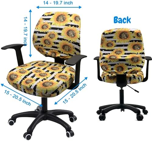 Staoovaif Office Chair Cover 2 Piece Waterproof Slipcover