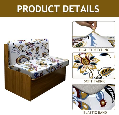 Hipinger RV Dinette Cushion Covers with 360-Degree Protection
