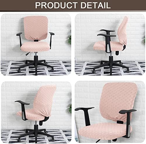 Celevingne Office Chair Cover Pink with Backrest