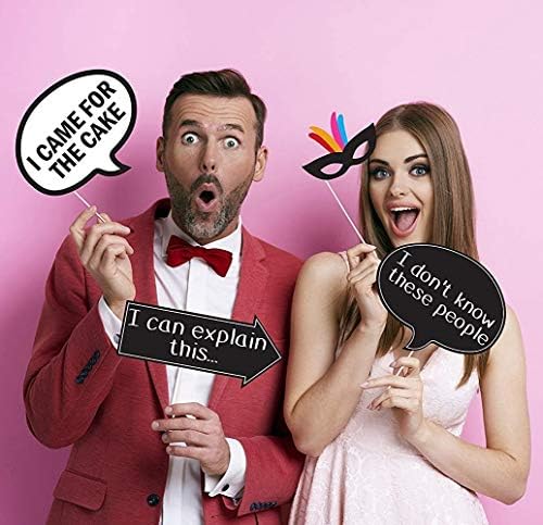 Funny Birthday Photo Booth Props 47 Piece Set