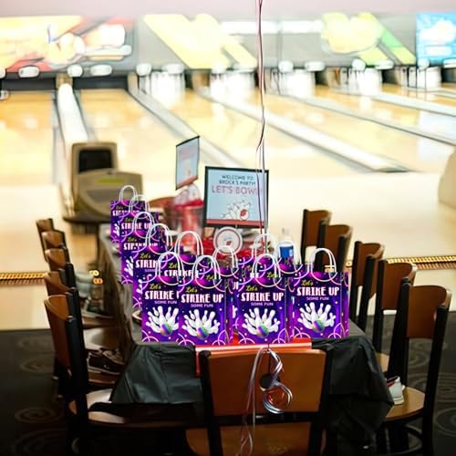 Tyndallrays 16 Piece Red Bowling Tote Bags for Party Favors