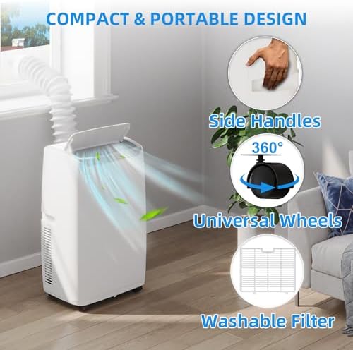 GAOMON 14000 BTU Portable AC Unit with Dehumidifier and Fan