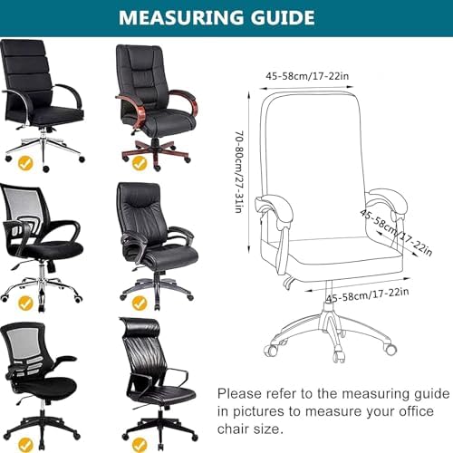 BSYMDH Stretch Office Chair Slipcover with Zipper
