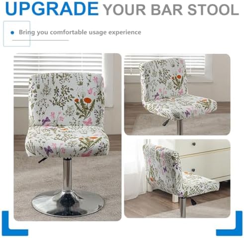 Levoberg Bar Stool Set of 2 with Slipcovers