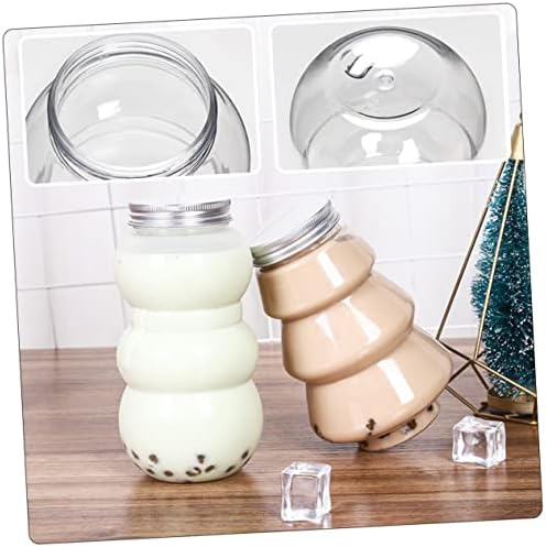 NOLITOY 10pcs Snowman Shaped Juice Bottles