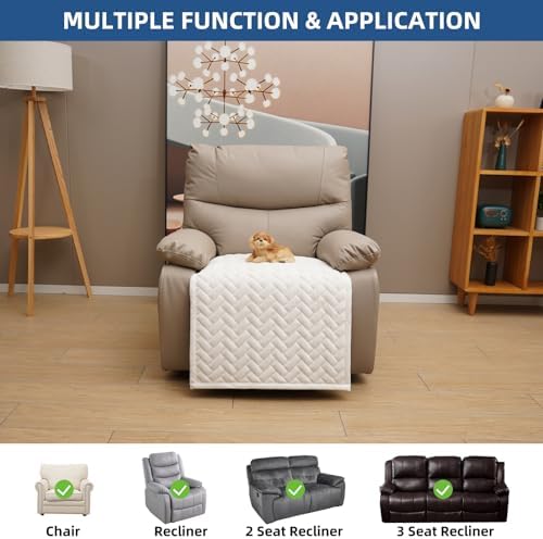 Eismodra Recliner Chair Covers for Large 3 Seater Sofa