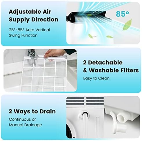 COSTWAY 13000 BTU Portable Air Conditioner with 4 Modes and Smart WiFi
