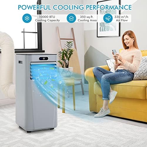 PETSITE Portable Air Conditioner 3-in-1 Cooling Dehumidifying Fan