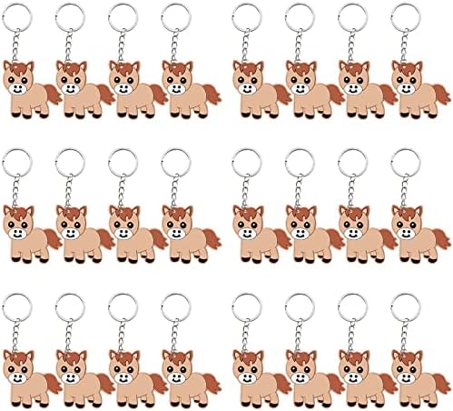 24 Pack Pony Keyring Pack for Party Favors