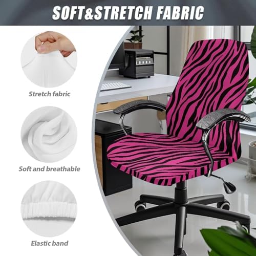 Zebra Print Elastic Office Chair Covers for Pets