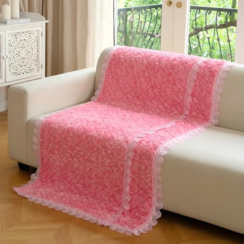 Pink Rose Pattern Sofa Slipcover 355X60