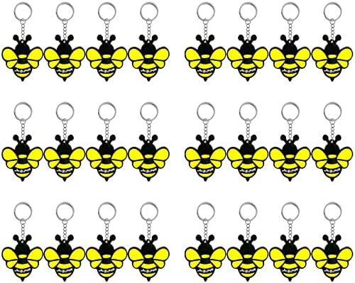 24 Pack Bee Keyring Party Favors for Baby Shower and Birthday