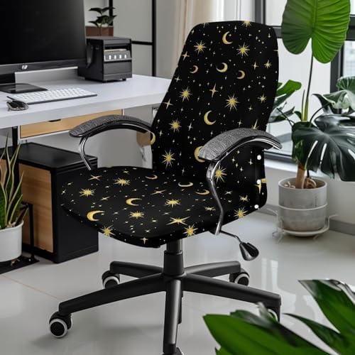 Xoenoiee Moon Stars Pattern Office Chair Cover
