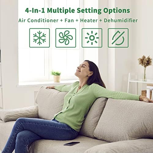 Uhome 12000 BTU Portable AC with Heat and Dehumidifier