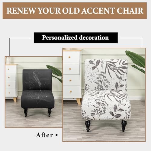 FUANGUI Armless Chair Cover Slipcover for Living Room